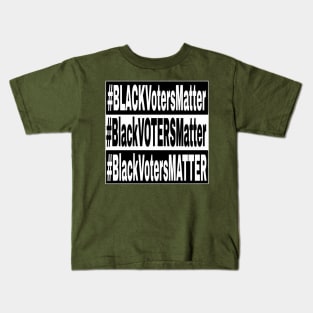 Black Voters Matter - Black & White & Multicolored - Back Kids T-Shirt